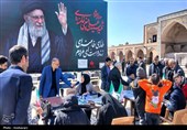 هنرمندان بسیجی قزوین در رثای شهادت رهبری خوشنویسی کردند