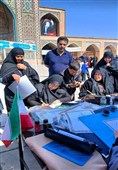 هنرمندان بسیجی قزوین در رثای شهادت رهبری خوشنویسی کردند