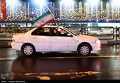 شادی مردم تهران پس از اعلام رهبری آیت الله سیدمجتبی خامنه‌ای