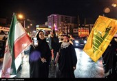 شادی مردم تهران پس از اعلام رهبری آیت الله سیدمجتبی خامنه‌ای