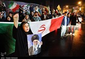 شادی مردم تهران پس از اعلام رهبری آیت الله سیدمجتبی خامنه‌ای