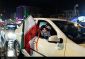 شادی مردم تهران پس از اعلام رهبری آیت الله سیدمجتبی خامنه‌ای
