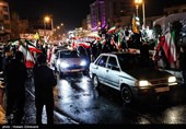 شادی مردم تهران پس از اعلام رهبری آیت الله سیدمجتبی خامنه‌ای
