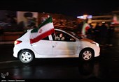 شادی مردم تهران پس از اعلام رهبری آیت الله سیدمجتبی خامنه‌ای