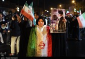 شادی مردم تهران پس از اعلام رهبری آیت الله سیدمجتبی خامنه‌ای