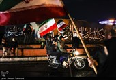 شادی مردم تهران پس از اعلام رهبری آیت الله سیدمجتبی خامنه‌ای