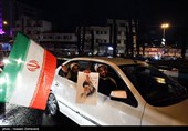 شادی مردم تهران پس از اعلام رهبری آیت الله سیدمجتبی خامنه‌ای