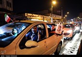 شادی مردم تهران پس از اعلام رهبری آیت الله سیدمجتبی خامنه‌ای