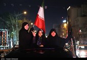 شادی مردم تهران پس از اعلام رهبری آیت الله سیدمجتبی خامنه‌ای