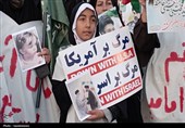 خروش بانوان یاسوج در خونخواهی شهدای معصوم مدرسه میناب