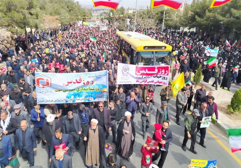 راهپیمایی روز قدس , روز قدس , اخبار استان خراسان جنوبی , شهید , رهبر انقلاب ,