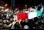 وداع مردم تهران با شهدای ناوشکن دنا