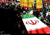 وداع مردم تهران با شهدای ناوشکن دنا