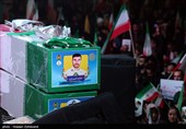 وداع مردم تهران با شهدای ناوشکن دنا
