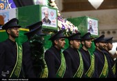 مراسم وداع با پیکر شهید علی و مرتضی لاریجانی در قم