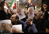 مراسم وداع با پیکر شهید علی و مرتضی لاریجانی در قم
