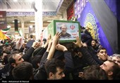 مراسم وداع با پیکر شهید علی و مرتضی لاریجانی در قم