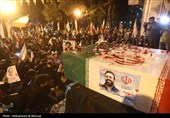 مراسم وداع با پیکر شهید علی و مرتضی لاریجانی در قم