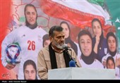 مراسم استقبال از تیم ملی فوتبال بانوان - قزوین