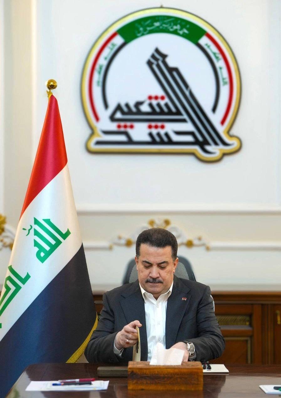 العراق , الحشد الشعبي , رئيس الوزراء العراقي , الحرب الأمريكية الإسرائيلية على إيران ,