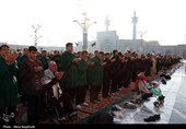 اقامه نماز عید فطر در حرم مطهر رضوی