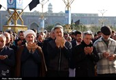 اقامه نماز عید فطر در حرم مطهر رضوی