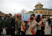 تشییع پیکر شهید مهدی مرادی در همدان