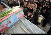 تشییع پیکر شهید مهدی مرادی در همدان
