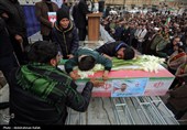تشییع پیکر شهید مهدی مرادی در همدان