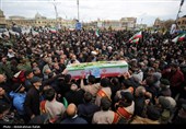 تشییع پیکر شهید مهدی مرادی در همدان