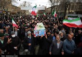 تشییع پیکر شهید مهدی مرادی در همدان