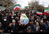 تشییع پیکر شهید مهدی مرادی در همدان