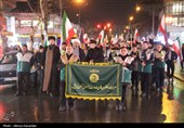 اجتماع شبانه مردم اردبیل درحمایت از رهبری و نیروهای مسلح