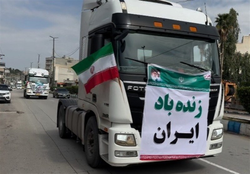 رژه سنگین‌سواران و کامیون‌داران شهر فرخشهر استان چهارمحال و بختیاری