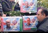 مراسم تشییع و تدفین شهدای روستای نجف آباد