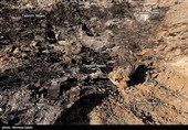 تصاویر اختصاصی تسنیم از انهدام جنگنده  در آسمان مرکزی ایران