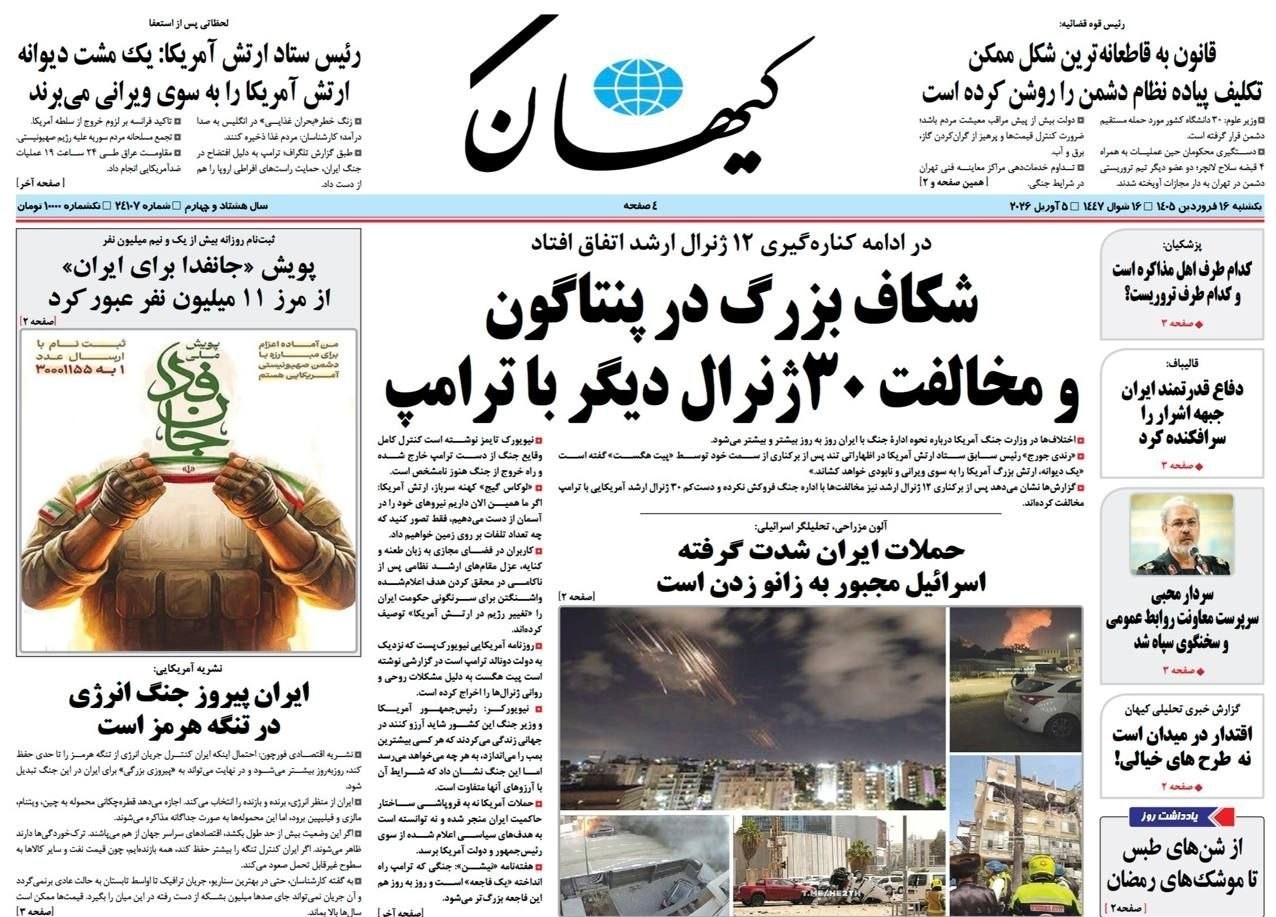 روزنامه وطن امروز , روزنامه کیهان , روزنامه خراسان , روزنامه همشهری , روزنامه فرهیختگان , 