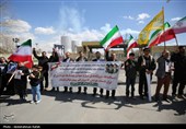 ایجاد زنجیره انسانی دور نیروگاه برق شهید مفتح همدان