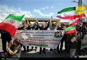 ایجاد زنجیره انسانی دور نیروگاه برق شهید مفتح همدان