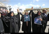 ایجاد زنجیره انسانی دور نیروگاه برق شهید مفتح همدان