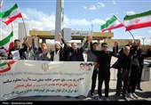 ایجاد زنجیره انسانی دور نیروگاه برق شهید مفتح همدان