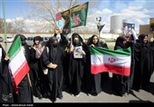 ایجاد زنجیره انسانی دور نیروگاه برق شهید مفتح همدان