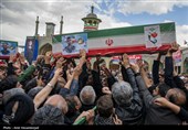 مراسم تشییع پیکر 12 شهید حملات آمریکایی - صهیونی در قم