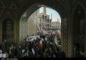 مراسم تشییع پیکر 12 شهید حملات آمریکایی - صهیونی در قم