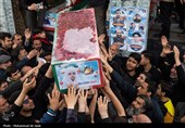 مراسم تشییع پیکر 12 شهید حملات متجاوزانه آمریکا و رژیم صهیونیستی به مناطق مسکونی در قم