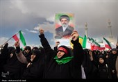 مراسم تشییع پیکر 12 شهید حملات متجاوزانه آمریکا و رژیم صهیونیستی به مناطق مسکونی در قم