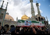 مراسم تشییع پیکر 12 شهید حملات متجاوزانه آمریکا و رژیم صهیونیستی به مناطق مسکونی در قم