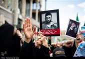 مراسم تشییع پیکر 12 شهید حملات متجاوزانه آمریکا و رژیم صهیونیستی به مناطق مسکونی در قم