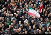 مراسم تشییع پیکر 12 شهید حملات متجاوزانه آمریکا و رژیم صهیونیستی به مناطق مسکونی در قم