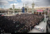 مراسم تشییع پیکر 12 شهید حملات متجاوزانه آمریکا و رژیم صهیونیستی به مناطق مسکونی در قم